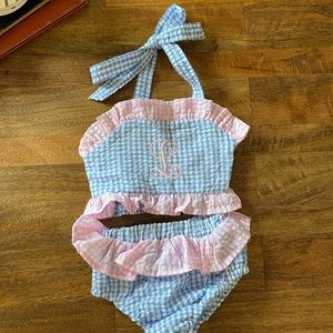 Cecil and Lou L halter swimsuit